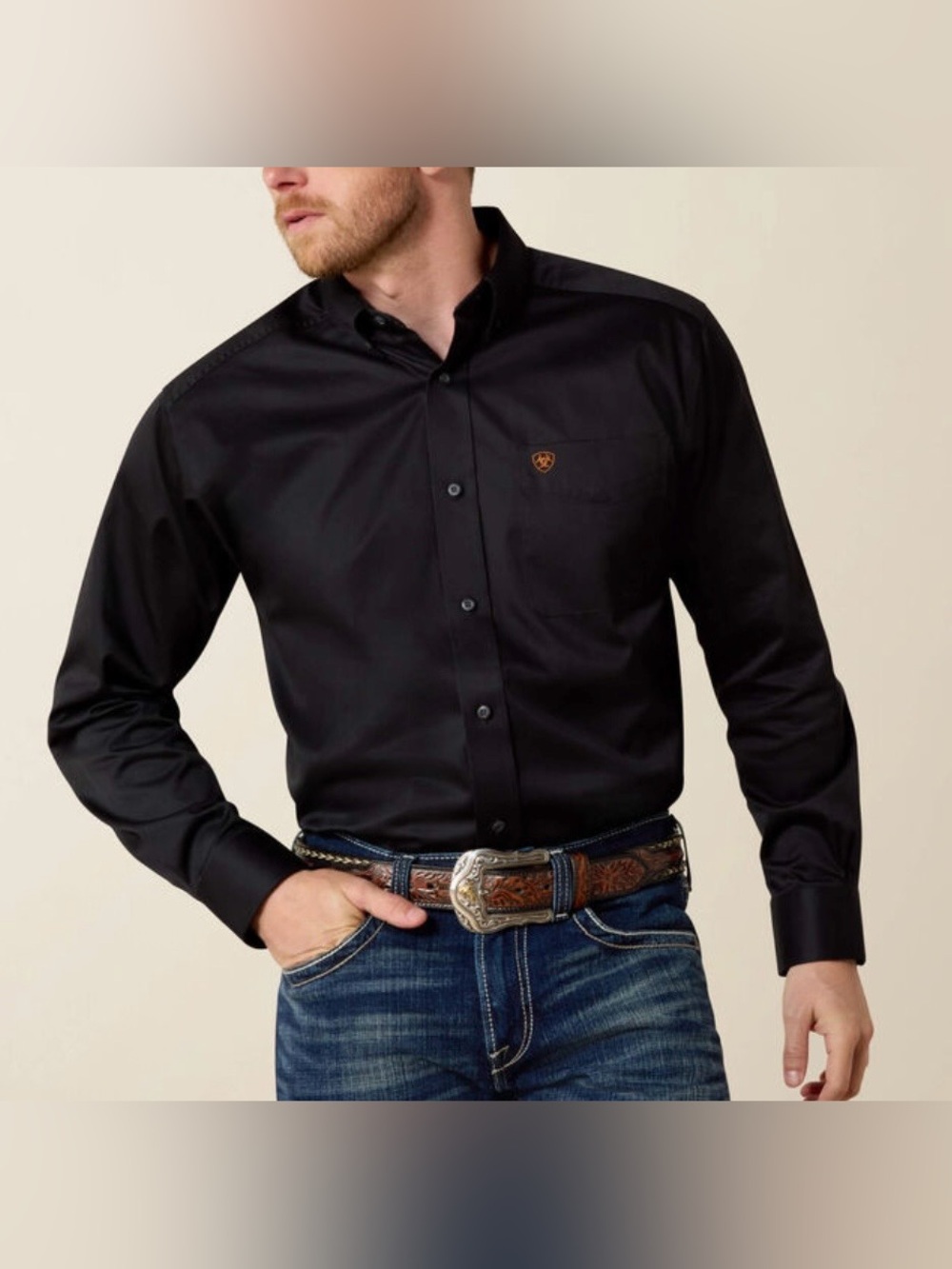 Ariat Solid Twill Classic Fit Shirt - Picture 2 of 12